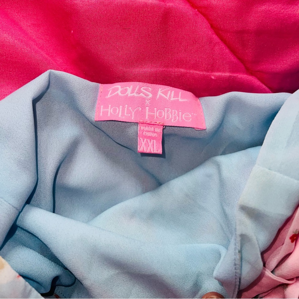 Dolls Kill x Hollie Hobby Pat A Cake Ruffle Chiffon Crop Top & skirt set NWT ๐ฉท - Picture 3 of 6